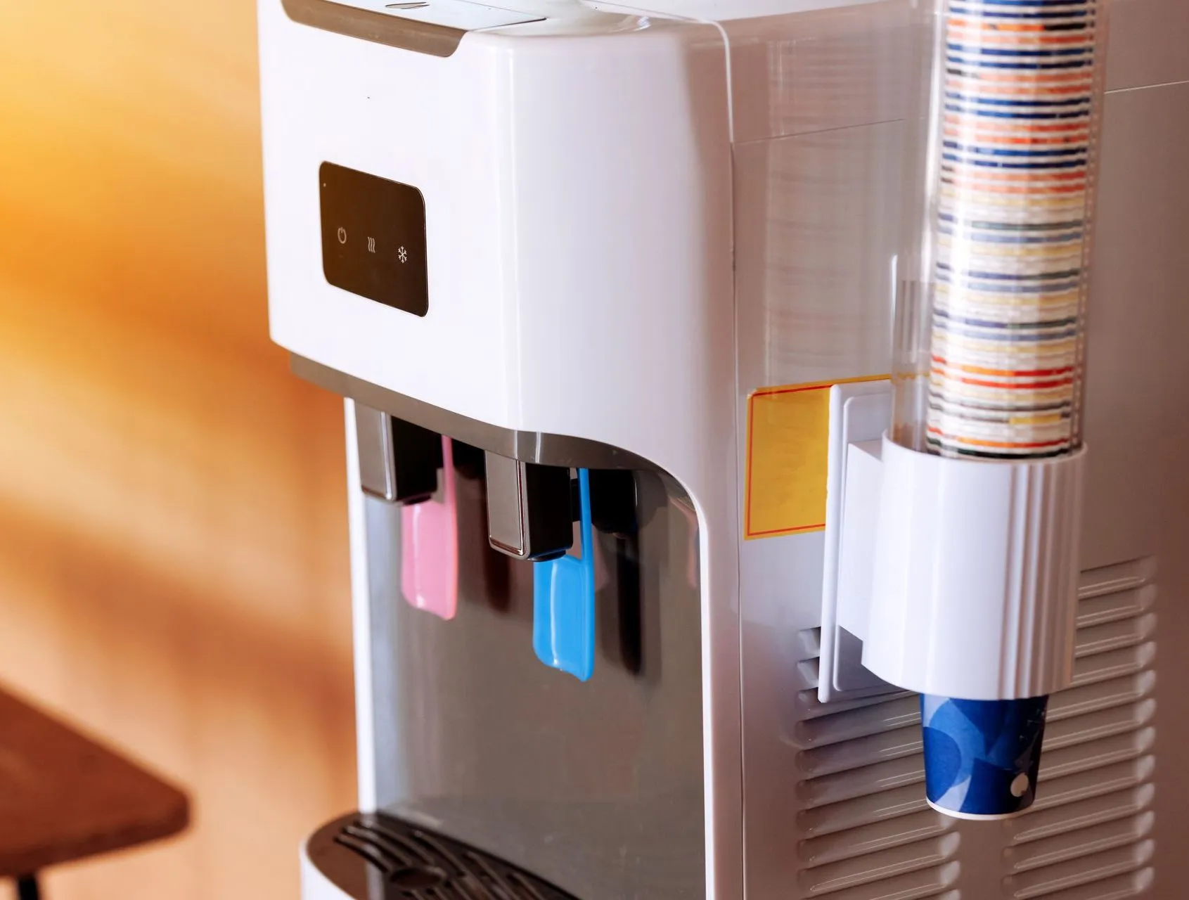 Detail Of The Two Plastic Taps For Hot And Cold Water 17653947